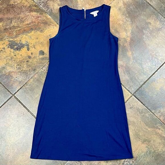 Tommy Bahama Blue Sleeveless Sheath Dress Medium - Picture 3 of 9